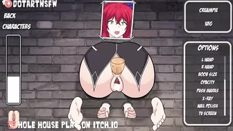 Rias Gremory Bondage Stuck In A Wall - Hole House