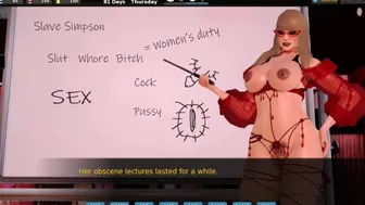 The teacher in a sexual lecture game play