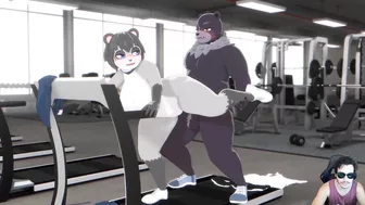 Raccoon cogida en el Gym ( by OmegaOzone)