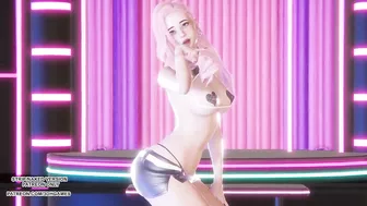 MMD KARA - CUPID Seraphine Sexy Kpop Dance 4K League of Legends KDA Korean Dance