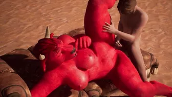 Demonic Female Monster Likes Anal - 3D Animation