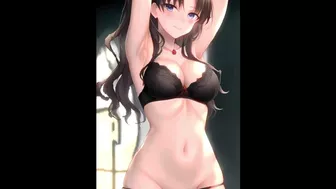 Rin Tohsaka takes sexy undress and takes it rough