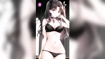 Rin Tohsaka takes sexy undress and takes it rough