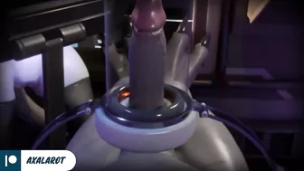 Milking Machine and Transform to Huge Dick Until Cum