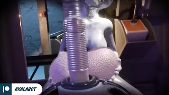 Milking Machine and Transform to Huge Dick Until Cum