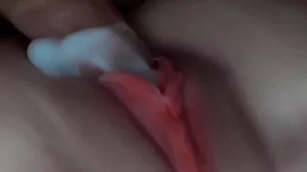 ASMR Fucking hard with Plug Posture opens my vagina and fills it with Semen