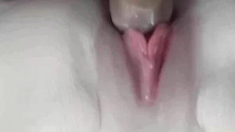 ASMR Fucking hard with Plug Posture opens my vagina and fills it with Semen