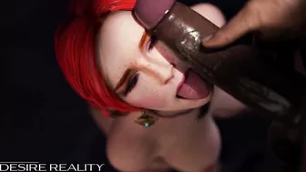 The Witcher Triss jugando con una enorme polla negra - Hentai Sin Censura (Hot MILF, Creampie) by Desire Reality