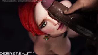 The Witcher Triss jugando con una enorme polla negra - Hentai Sin Censura (Hot MILF, Creampie) by Desire Reality