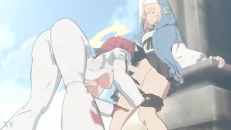 Guilty Gear Jack O giving Bridget a blowjob