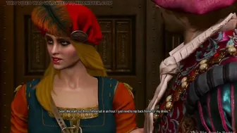 Dandelion takes Priscilla from behind Witcher 3