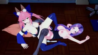 Koikatsu Animation - Tamamo x Medusa Voiced by @HaruLunaVA on Twitter