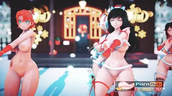 mmd r18 ITZY WANNABE Ruby Weiss Blake Yang Nora Bikini Santa Outfit 3d hentai