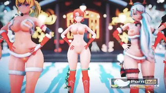 mmd r18 ITZY WANNABE Ruby Weiss Blake Yang Nora Bikini Santa Outfit 3d hentai