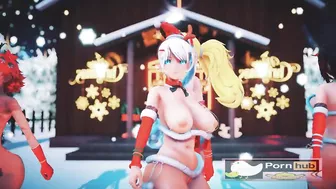 mmd r18 ITZY WANNABE Ruby Weiss Blake Yang Nora Bikini Santa Outfit 3d hentai