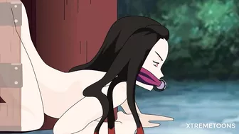 Inozuke and Nezuko having fun under the moonlight - Demon Slayer Hentai