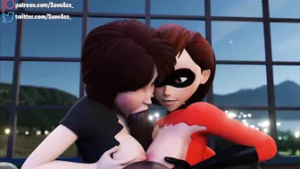 Step Aunt Cass and Helen Parr Hard Rough Sex - Elastigirl Anal Double Penetration (Anal Creampie, Hard Anal Sex) by Save