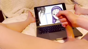 Watching Hentai With Creamy Ending ;)