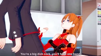 Asuka Handjob and Blowjob : Neon Genesis Evangelion Hentai Parody