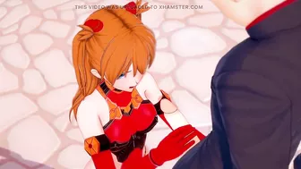 Asuka Handjob and Blowjob : Neon Genesis Evangelion Hentai Parody