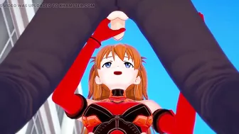 Asuka Handjob and Blowjob : Neon Genesis Evangelion Hentai Parody