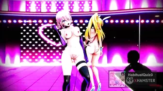 mmd r18 Mash and BB Pele Love Dee cum swallow 3d hentai