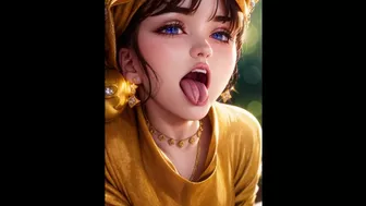 Girl Sticking Out Tongue Anime Hentai SFW AI Art