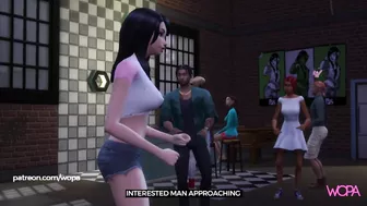 Sex in the club in front of the cuckold