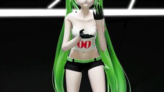 HENTAI MIKU MIKU DANCE YYB NEBULA MIKU CYNICAL NIGHT PLAN GREEN HAIR SMIXIX COLOR EDIT