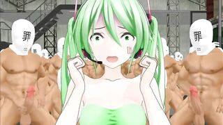 miku with beat - Green Hair Color Edit Smixix