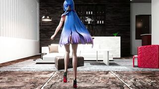 Fabrics Buds - Shogun Raiden mmd Blue Hair Color Edit Smixix