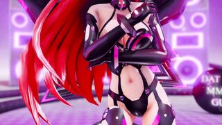 Hyperdimension Neptunia Iris Heart Hentai Undress Dance Plutia Lady MMD 3D Red Hair Color Edit Smixix