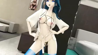 Genshin Impact Shogun Raiden Dance Hentai Tomboy Song Mmd 3D Blue Hair Color Edit Smixix