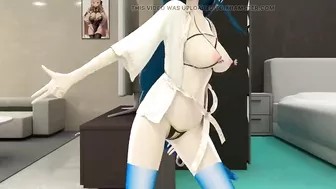 Genshin Impact Shogun Raiden Dance Hentai Tomboy Song Mmd 3D Blue Hair Color Edit Smixix