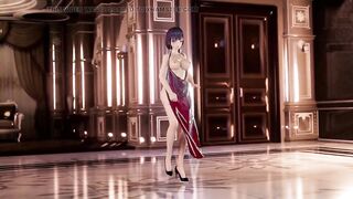 Honkai Impact Mei Raiden Sex and Dance Red Apron Color Edit Smixix