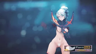 mmd r18 Gishinanki Weiss Schnee Senketsu outfit anal whore 3d hentai