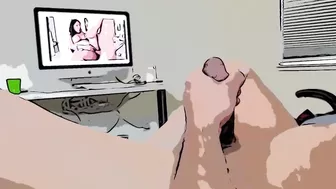 Cartoon video with cumshot