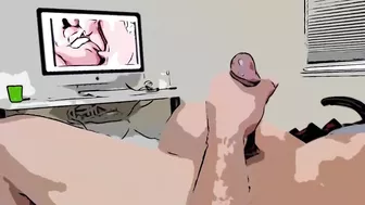 Cartoon video with cumshot