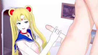 Sailor Moon rides a dick and takes a huge cumshot (Sailor Moon Hentai)