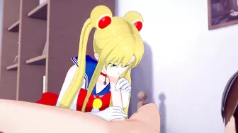 Sailor Moon rides a dick and takes a huge cumshot (Sailor Moon Hentai)