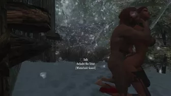 3d Skyrim guard fucks doggystyle and cums inside