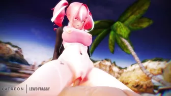 Azur Lane - Bremerton Beach Riding [4K MMD UNCENSORED HENTAI]