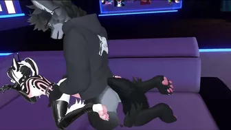 Wolf fucks her tight pussy in a public world/Furry sex/Furry ERP Vrchat