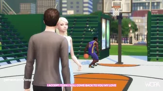 Girlfriend cheats in front of boyfriend with basketball player