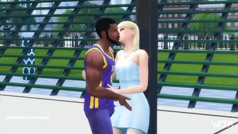 Girlfriend cheats in front of boyfriend with basketball player