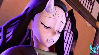 nezuko was almost caught trying anal toys