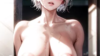 [4K] AI Hentai Arts #12 — Beautiful White Hair Girl, Big Breasts