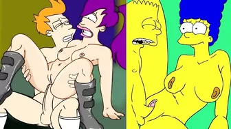 Marge Simpson and her son Bart are fucking