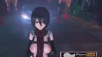 mmd r18 Bunny Style Tara Mikasa Ackerman 3d hentai