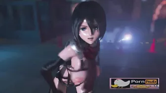 mmd r18 Bunny Style Tara Mikasa Ackerman 3d hentai